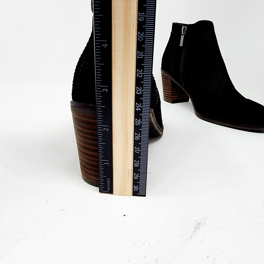 Lucky Brand ponic ankle booties black textured‎ suede womens 6.5 - Picture 11 of 16